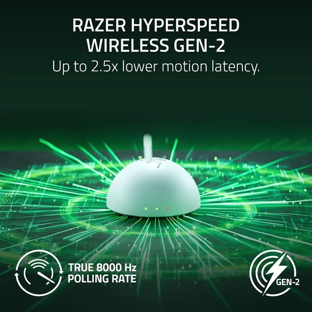 Alt view image 3 of 7 - Viper V4 Pro Wireless Esports Gaming Mouse: 49g Ultra Lightweight -180Hr Battery - White