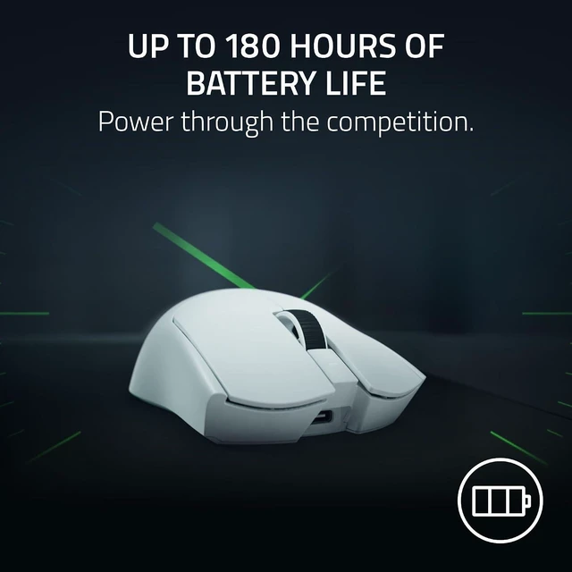 Alt view image 6 of 7 - Viper V4 Pro Wireless Esports Gaming Mouse: 49g Ultra Lightweight -180Hr Battery - White
