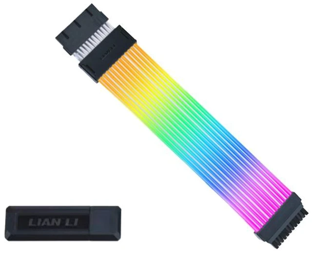 Main image of LIAN-LI Strimer Wireless 24 Pin Addressable RGB Power Extension Cable, Included Wireless Transmitter