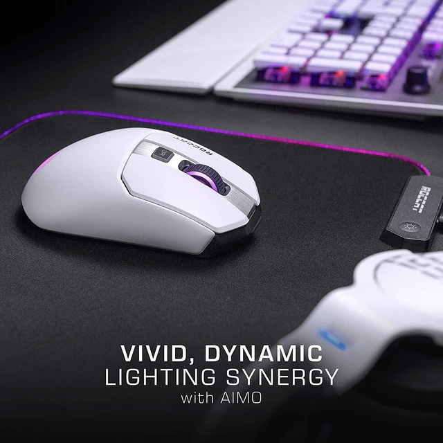 Alt view image 6 of 6 - ROCCAT Kain 202 Aimo RGB Gaming Mouse White