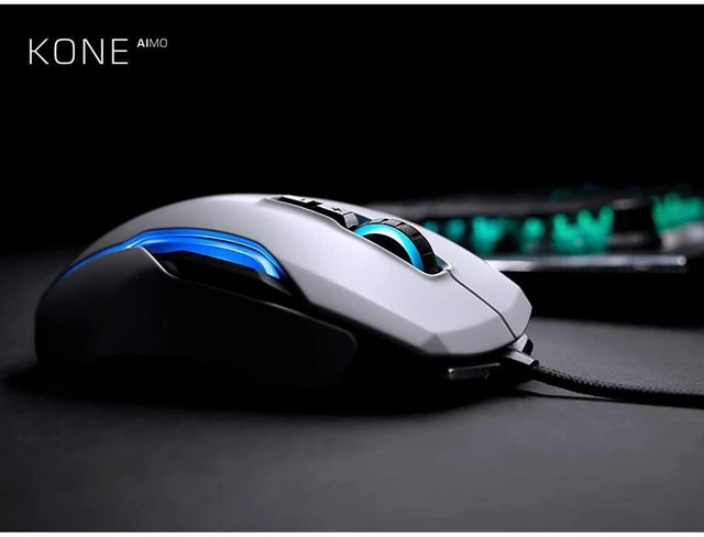 Alt view image 5 of 5 - ROCCAT Kone AIMO Remastered PC Gaming Mouse, Ergonomic Performance Wired Computer Mouse, RGB Lighting, LED Illumination, High Precision, 16.000 DPI Optical Owl-Eye Sensor, 23 Programmable Keys, White