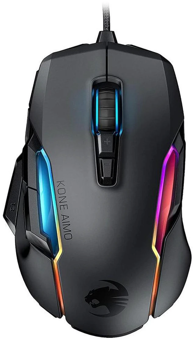 Main image of ROCCAT Kone AIMO Remastered PC Gaming Mouse, Ergonomic Performance Wired Computer Mouse, RGB Lighting, LED Illumination, High Precision, 16.000 DPI Optical Owl-Eye Sensor, 23 Programmable Keys, Black