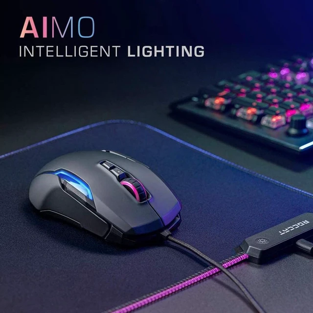 Alt view image 5 of 5 - ROCCAT Kone AIMO Remastered PC Gaming Mouse, Ergonomic Performance Wired Computer Mouse, RGB Lighting, LED Illumination, High Precision, 16.000 DPI Optical Owl-Eye Sensor, 23 Programmable Keys, Black