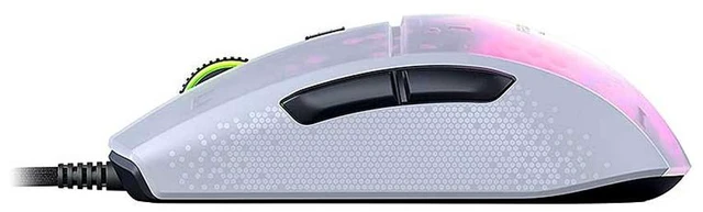 Alt view image 3 of 6 - ROCCAT Burst Pro Wired Gaming Mouse, Optical Switches, Super Lightweight Ergonomic Wired Computer Mouse, RGB Lighting, Titan Scroll Wheel, Honeycomb Shell, Claw Grip, Owl-Eye Sensor, 16K DPI, White