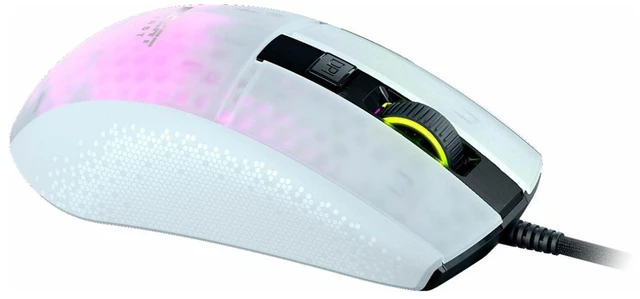 Alt view image 4 of 6 - ROCCAT Burst Pro Wired Gaming Mouse, Optical Switches, Super Lightweight Ergonomic Wired Computer Mouse, RGB Lighting, Titan Scroll Wheel, Honeycomb Shell, Claw Grip, Owl-Eye Sensor, 16K DPI, White