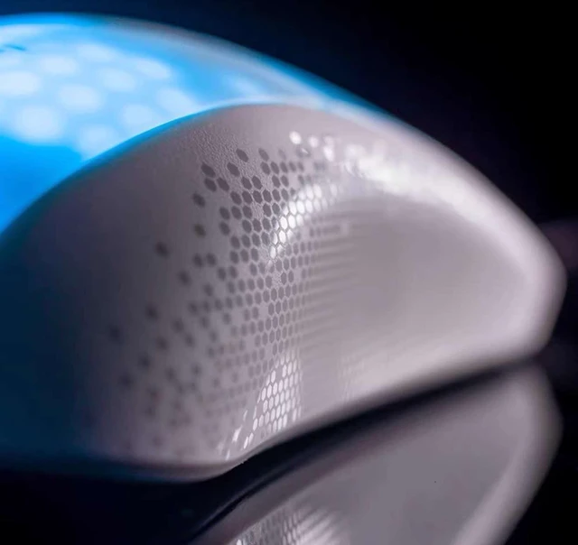 Alt view image 5 of 6 - ROCCAT Burst Pro Wired Gaming Mouse, Optical Switches, Super Lightweight Ergonomic Wired Computer Mouse, RGB Lighting, Titan Scroll Wheel, Honeycomb Shell, Claw Grip, Owl-Eye Sensor, 16K DPI, White