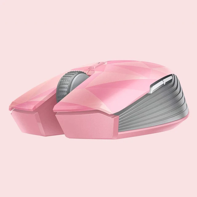 Alt view image 2 of 5 - Atheris Ambidextrous Wireless Mouse: 7200 DPI Optical Sensor Quartz Pink