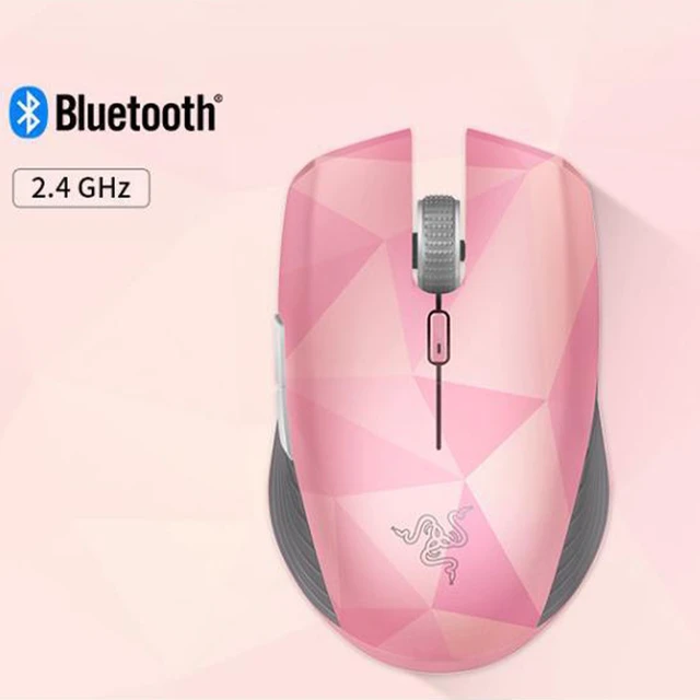 Alt view image 4 of 5 - Atheris Ambidextrous Wireless Mouse: 7200 DPI Optical Sensor Quartz Pink