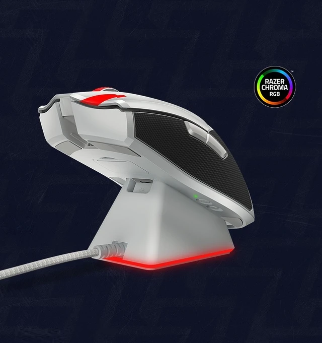 Alt view image 5 of 6 - Viper Ultimate Lightest Wireless Gaming Mouse & RGB Charging Dock: Hyperspeed Wireless Technology - 20K DPI Optical Sensor - Chroma RGB Lighting - LPL Limited Edition