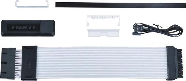 Alt view image 6 of 7 - LIAN-LI STRIMER Wireless 24 Pin and LIAN-LI STRIMER Wireless 12+4pin (8 Light Guides) Addressable RGB GPU Power Extension Cable Combo - Included Wireless Transmitter