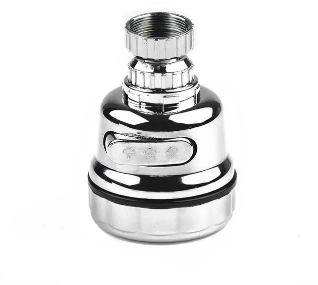 Alt view image 3 of 7 - Faucet Sprayer Attachment, 360 Degree Rotating Faucet Aerator Accessories, 3 Mode Adjustable Kitchen Sink Tap Head Water Saving Extend Nozzle Chrome Plated