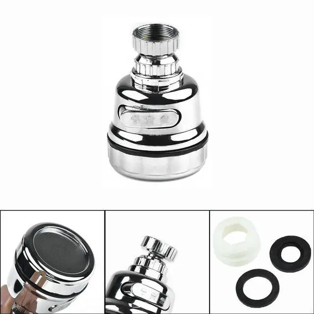 Alt view image 4 of 7 - Faucet Sprayer Attachment, 360 Degree Rotating Faucet Aerator Accessories, 3 Mode Adjustable Kitchen Sink Tap Head Water Saving Extend Nozzle Chrome Plated