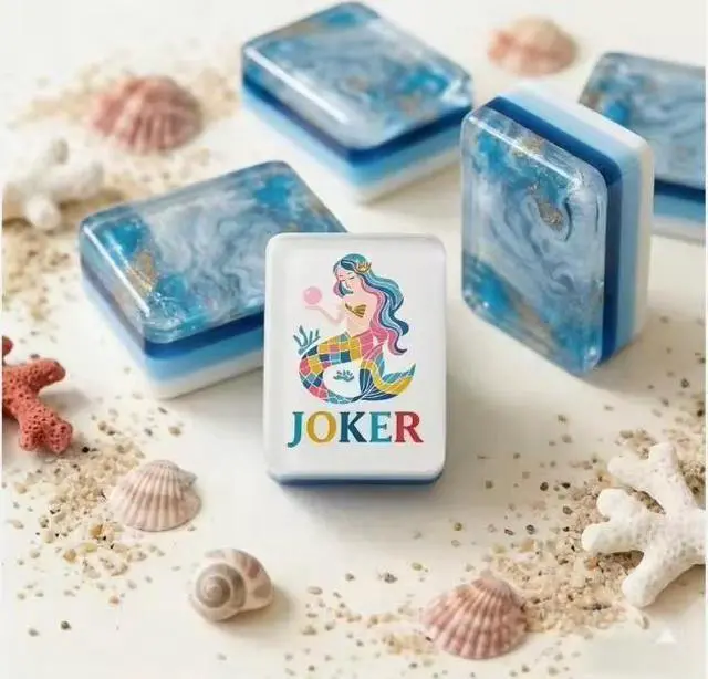 Main image of New Luxury Deep-Sea Crystal Mermaid American Mahjong Game Set with 160 Tiles