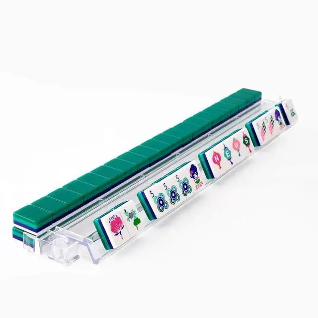 Alt view image 4 of 7 - American Mahjong Game Set, 160 Dark Green Layered Mah Jong Tiles, In Stock