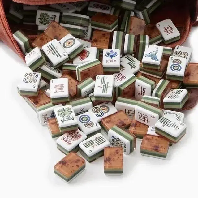 Main image of American Mahjong Tiles,160 Acrylic Engraved Layered,Tree-pattern Print