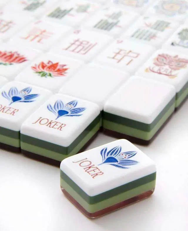 Alt view image 3 of 7 - American Mahjong Tiles,160 Acrylic Engraved Layered,Tree-pattern Print