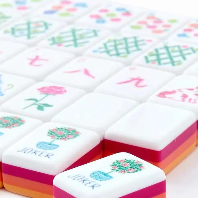 Alt view image 2 of 5 - 160 Pcs American Mahjong Set 1.2 Inch 160 Mahjong Tiles Set with Orange Back