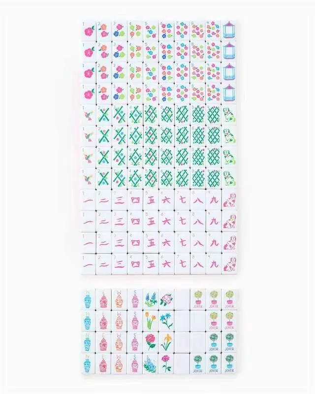 Alt view image 5 of 5 - 160 Pcs American Mahjong Set 1.2 Inch 160 Mahjong Tiles Set with Orange Back