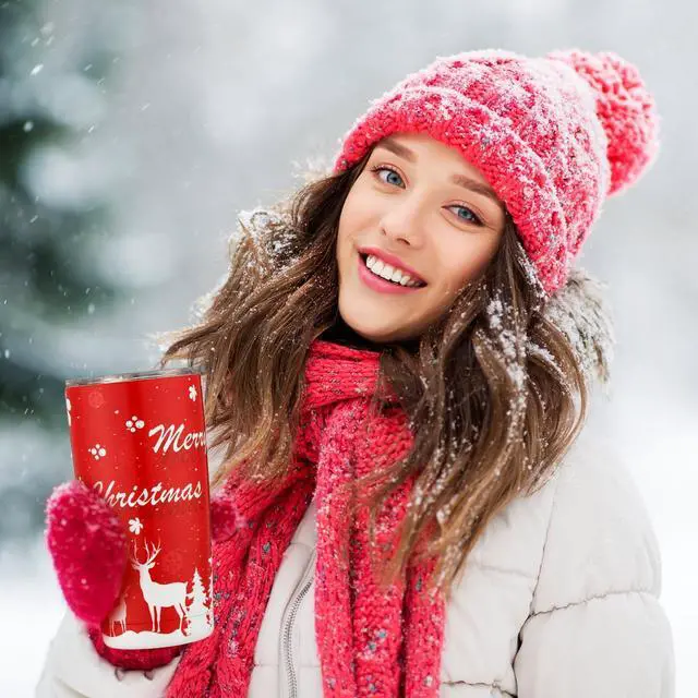 Alt view image 2 of 7 - 12 Pcs Christmas Tumblers Gifts 20oz Christmas Travel Tumbler Cup Holiday Stainless Steel Insulated Tumbler Coffee Mug with Lid Straw for Xmas Birthday Gift Party Supplies (Santa Claus)