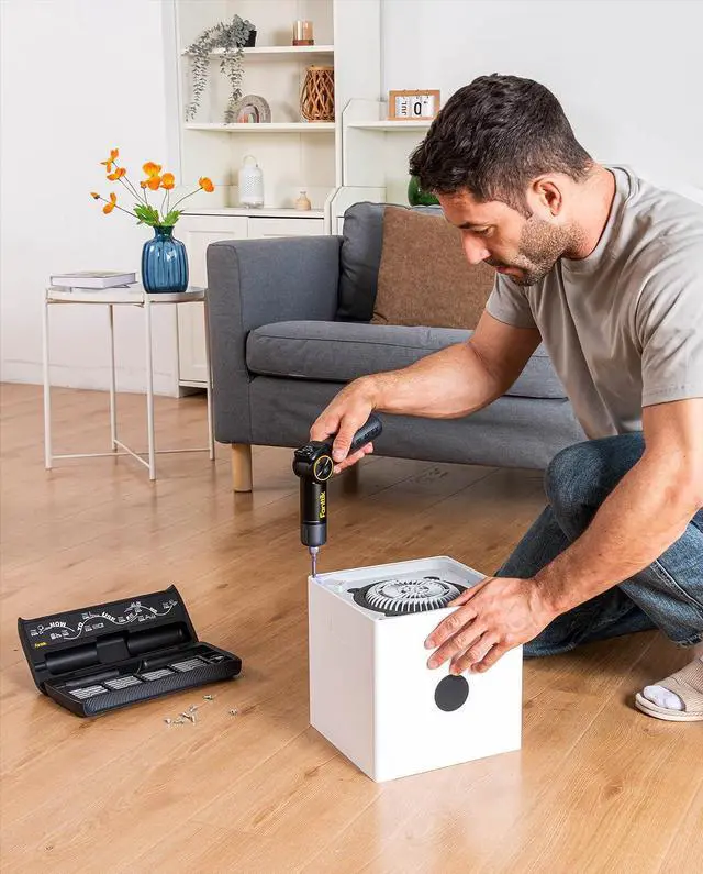 Alt view image 6 of 7 - S1 APEX Electric Screwdriver, Pivot Handle Screwdriver, Max 7N.m High Torque, 2 Speed Options, 1/4''Hex, Screen Interaction, Tech Tool for DIY Enthusiasts-Deluxe Edition