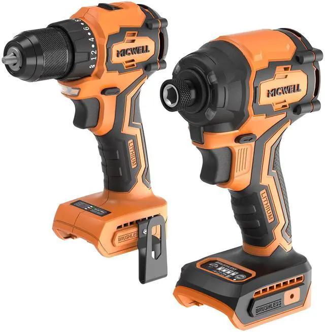 Main image of Cordless Impact Driver and Drill Combo Kit (Tool Only) Compatible with Dewalt 20V Max Battery, Up to 2300 In-lbs Brushless1/4" Impact Driver and 620 In-lbs 3/8" Power Drill with Tool Bag, LED Light