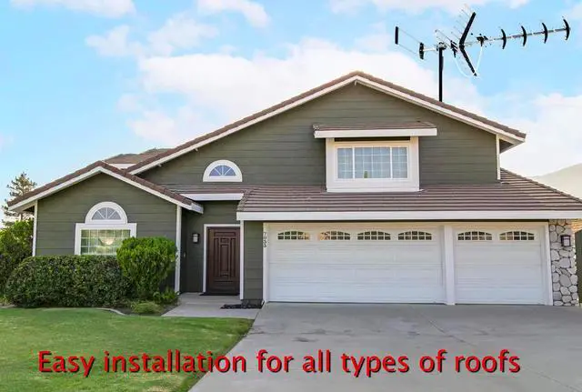 Alt view image 5 of 5 - Outdoor HDTV Antenna up to 200 Mile Long Range, Attic or Roof Mount TV Antenna, Long Range Digital OTA AntennaATSC 3.0 Ready for 4K 1080P VHF UHF with Mounting Pole