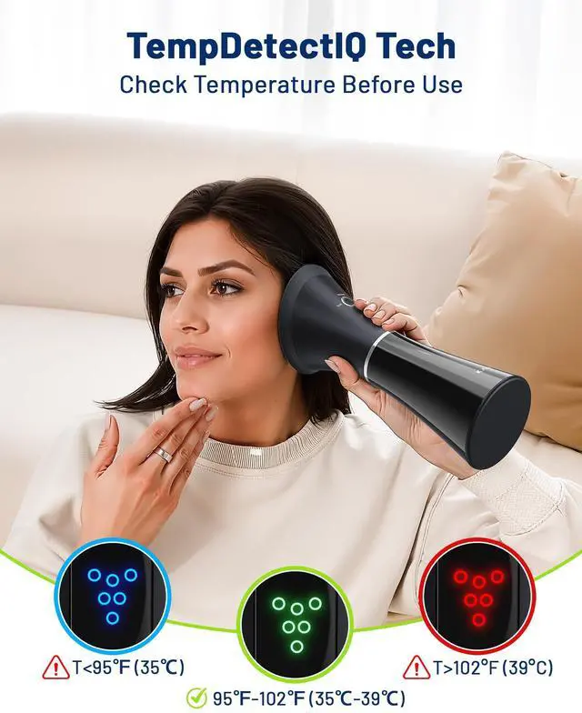 Alt view image 4 of 5 - Upgraded Ear Wax Removal with One-Piece Waste Tank, Safe Cleaner with Water Temperature Sensor, Effective Ear Irrigation Kit & USB-A to C Cable, IPX7, Black