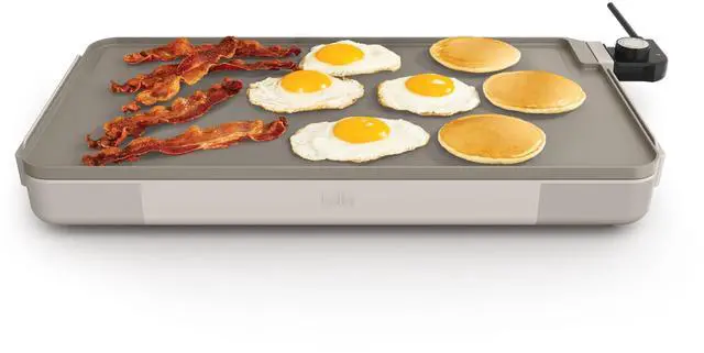 Main image of 12" x 22" Electric Griddle with EverGood Ceramic Nonstick Coating, Removable Temperature Probe, Dishwasher-Safe Drip Tray & Cool Touch Handles, Cook up to 15 Eggs, 1500 Watt, Oatmilk