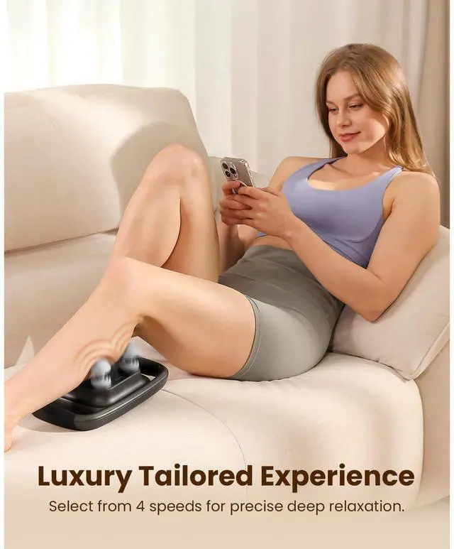 Alt view image 7 of 7 - A1 4-Head Massage Gun Deep Tissue, FSA Eligible/HSA Eligible, 4X Pain Relief Efficiency, Replaceable Massager Heads & Plate, Electric Percussion Massage Gun Tool for Back, Leg, Muscle