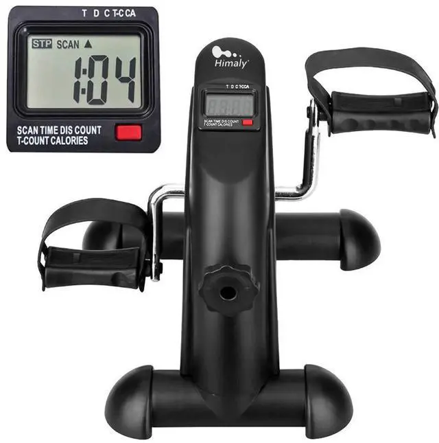 Main image of Mini Exercise Bike, Under Desk Bike Pedal Exerciser Portable Foot Cycle Arm & Leg Peddler Machine with LCD Screen Displays