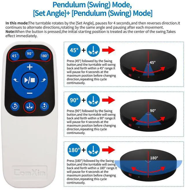 Alt view image 4 of 7 - 12.6Inch/350lbs Capacity Electric Motorized Turntable,Remote Rotating Display Stand ,Large Rotating Platform,Photography Turntable,Heavy Duty Display Turntables for Photography,3D Scanner,Exhibition