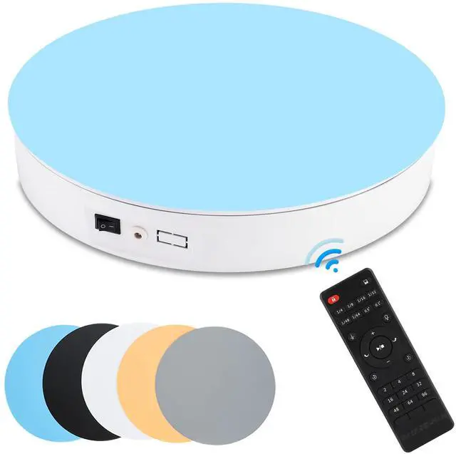 Main image of Photography Turntable 13.7inch/110LB, 360 Degree Motorized Rotating Display Stand with Remote Control, Electric Turntable for Photography Products or Short Video, 110V-220V(White)