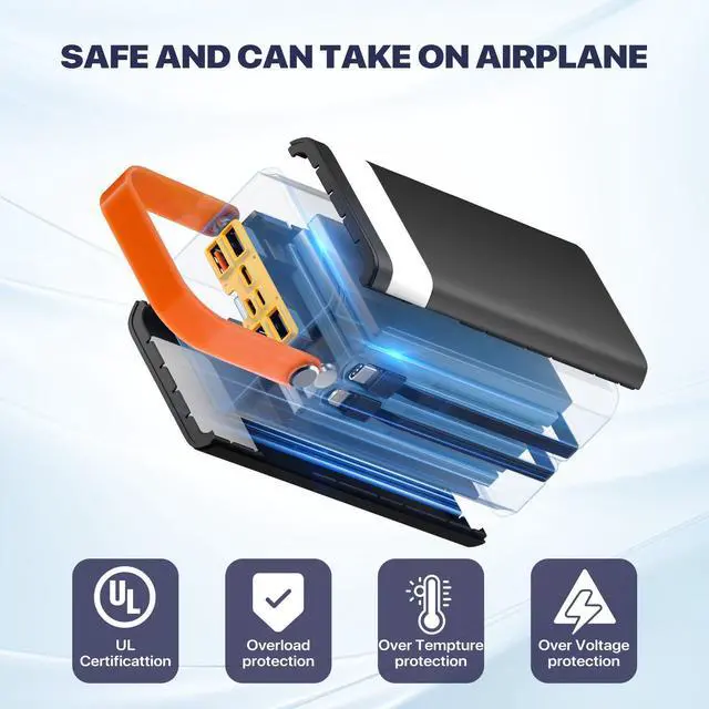 Alt view image 6 of 7 - Portable Power Bank Station 99Wh Outdoor Generator with Flashlight LCD Display Backup Phone Battery Pack Portable PD Fast Charger for Laptop Cellphone Travel Camping Home Use