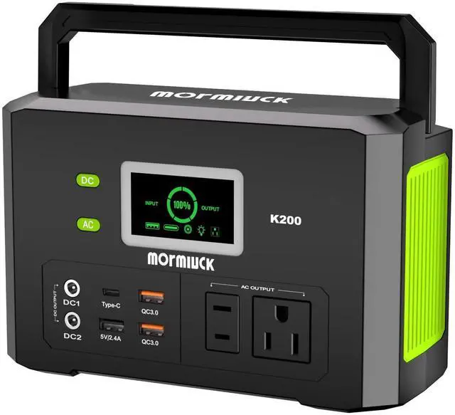 Main image of Portable Power Station 200W (400W Peak), Solar Power Station with 110V AC Outlet,32000mAh Backup Lithium Battery Generator for Home Backup Outdoor Emergency RV