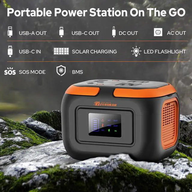 Alt view image 2 of 7 - Portable Power Station 120W, 110V Power Bank with AC Outlet, Portable Generator 97.6Wh External Battery Power Pack with USB C Input for Camping Home Van Life Adventure Backup