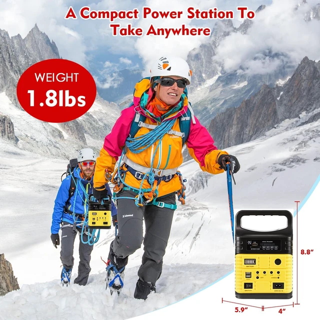 Alt view image 3 of 7 - Portable Solar Generator with Panel,10000mAh Power Station for Camping | 10000mAh solar power station with LiFePO4 battery, LED lights and USB/DC charging. Portable backup power for camping