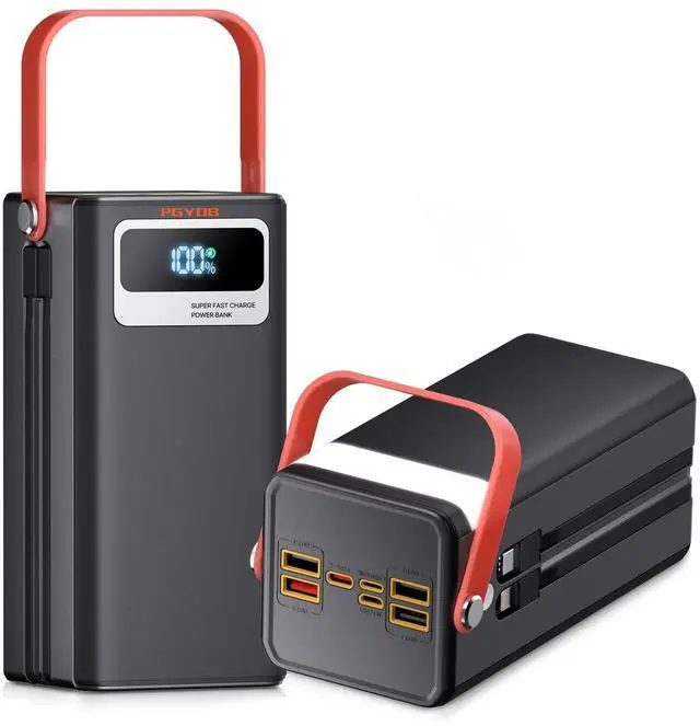 Main image of Portable Power Station, 27,000mAh Outdoor Generator with Built in Cable, Portable Power Bank Backup Battery for Phone Charge, Travel, Home use, Camping, RV Trip