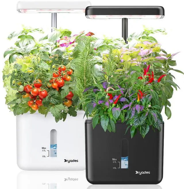 Main image of 2 PACK Plant Pots Indoor Garden Planter Growing Systems Small Smart Soil Gardening System with 17 Watts LED Grow Light Auto Timer Self-Watering Soil Planter Pot Gifts for Mom Women (No Seeds&Soil)