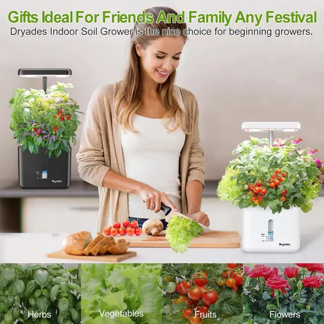 Alt view image 4 of 6 - 2 PACK Plant Pots Indoor Garden Planter Growing Systems Small Smart Soil Gardening System with 17 Watts LED Grow Light Auto Timer Self-Watering Soil Planter Pot Gifts for Mom Women (No Seeds&Soil)