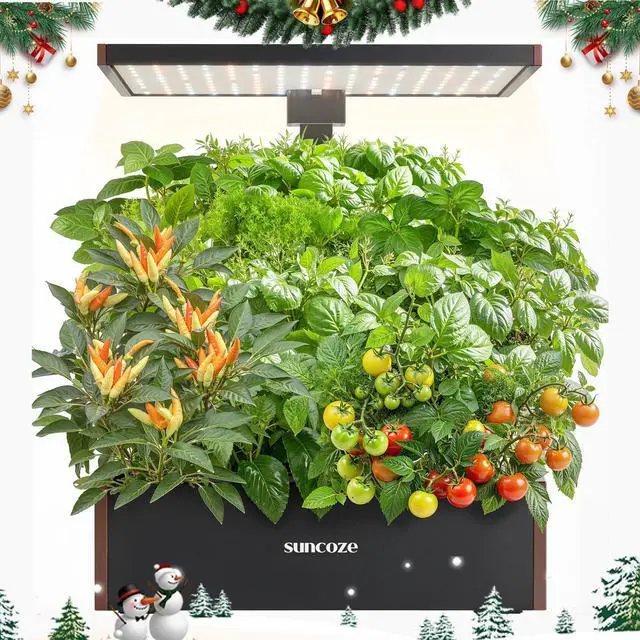 Main image of Hydroponics Growing System Kit, 20 Pods Indoor Herb Garden with 10L Water Tank & Adjustable Height 25", 30W LED Grow Light, LCD Display with Veg/Flower Modes, Pump & Low Water Reminder, Black
