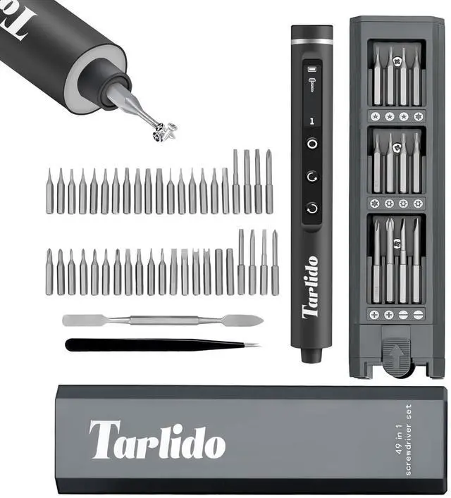 Main image of Electric Screwdriver, 4V Precision Screwdriver Set, 49-in-1 Cordless Power Screwdriver, USB-C Cable, Max 3.5 N.m Torque, Compact Magnetic Tool for Phone Camera Laptop Electronics Home Repair