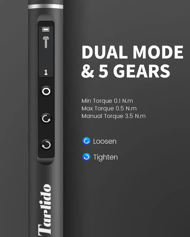 Alt view image 4 of 7 - Electric Screwdriver, 4V Precision Screwdriver Set, 49-in-1 Cordless Power Screwdriver, USB-C Cable, Max 3.5 N.m Torque, Compact Magnetic Tool for Phone Camera Laptop Electronics Home Repair