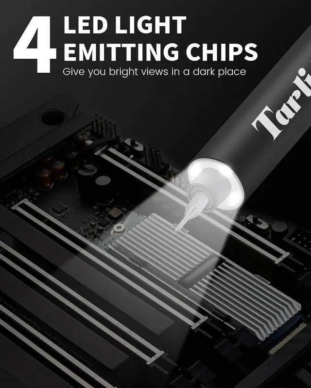 Alt view image 7 of 7 - Electric Screwdriver, 4V Precision Screwdriver Set, 49-in-1 Cordless Power Screwdriver, USB-C Cable, Max 3.5 N.m Torque, Compact Magnetic Tool for Phone Camera Laptop Electronics Home Repair