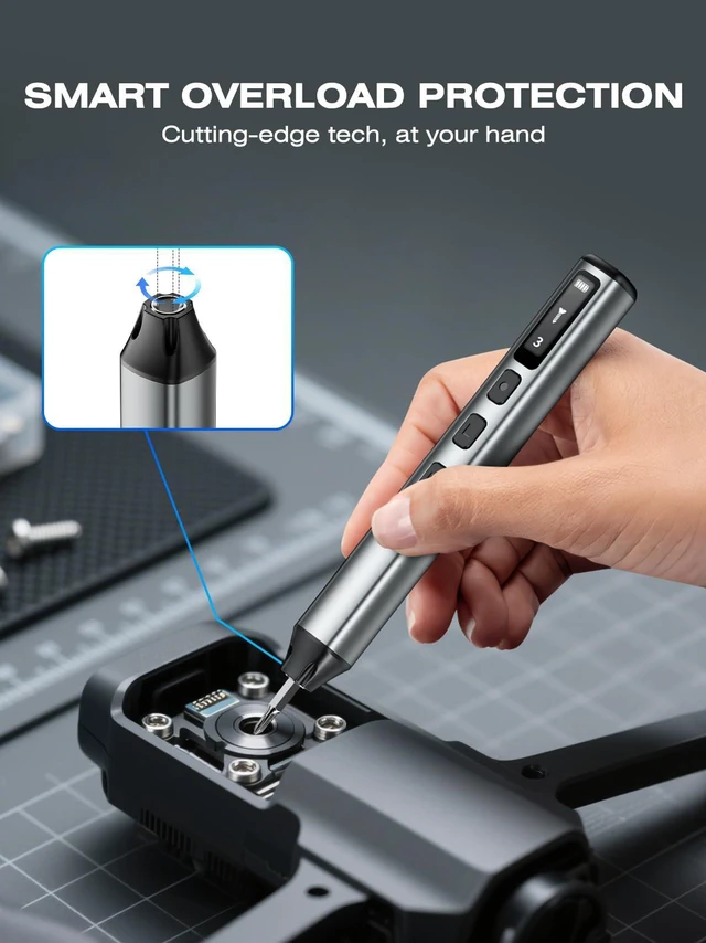 Alt view image 7 of 7 - 162-in-1 Mini Electric Screwdriver Set, Precision Cordless Power Screwdriver with 150 Magnetic Bits, 4 Torque Settings, Max 5N.m Manual, LED, Portable Repair Tool Kit for Laptop Watch PS5