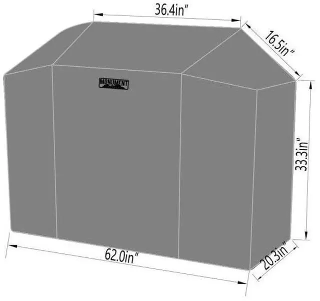 Alt view image 2 of 6 - Heavy Duty Gas BBQ Grill Cover,62-inches for Grill Models Denali 405 and Denali 425, 77352, SKU 96083