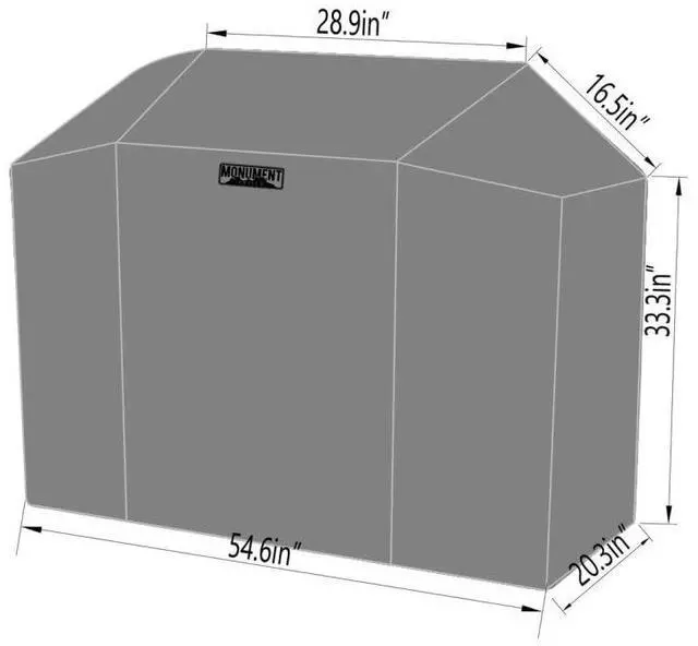 Alt view image 2 of 5 - Heavy Duty Gas BBQ Grill Cover,54-inches for 4-Burner Mesa 400, 25392, 24633, 35633, 24367, 41847NG, M415BZ, SKU 98475