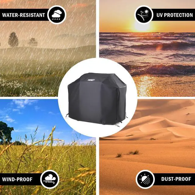 Alt view image 5 of 5 - Heavy Duty Gas BBQ Grill Cover,54-inches for 4-Burner Mesa 400, 25392, 24633, 35633, 24367, 41847NG, M415BZ, SKU 98475