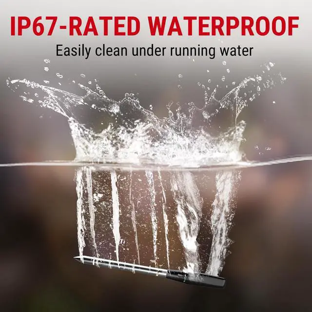 Alt view image 7 of 7 - 600FT Wireless Meat Thermometer with Upgraded Ultra-Thin Probe, Bluetooth Meat Thermometer Wireless for Outside Grill, Smoker Thermometer for BBQ Oven Rotisserie Sous Vide (TP970)