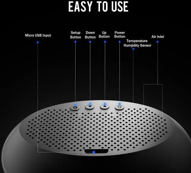 Alt view image 4 of 7 - 18 in 1 Air Quality Monitor Indoor, Portable CO2 Detector for CO2, Temperature (°F), Humidity, VOC, PM2.5, PM1.0, PM10 & Time Display, Dual Chip & High AccuracyAir Quality Tester for Home