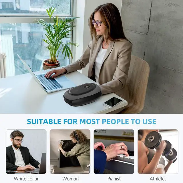 Alt view image 5 of 7 - Hand Massager with Heat and Compression, Cordless Hand Massager for Arthritis and Carpal Tunnel, Wrist, Finger Massage, Gifts for Mom, Dads, Women and Men (Black)